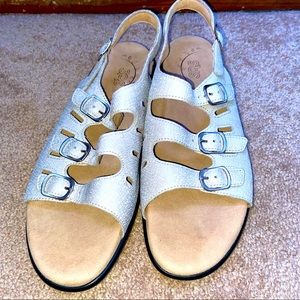 Sas Silver Open Toe Sandals